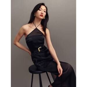 Reformation Cana Maxi dress in black NEW WOMENS 6